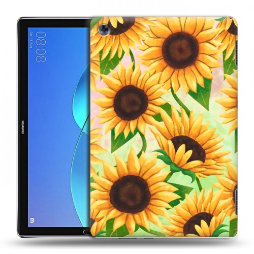 Дизайнерский силиконовый чехол для Huawei MediaPad M5 Lite Романтик цветы