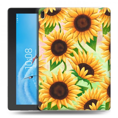 Дизайнерский силиконовый чехол для Lenovo Tab E10 Романтик цветы