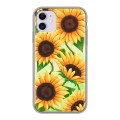 Дизайнерский силиконовый чехол для Iphone 11 Романтик цветы