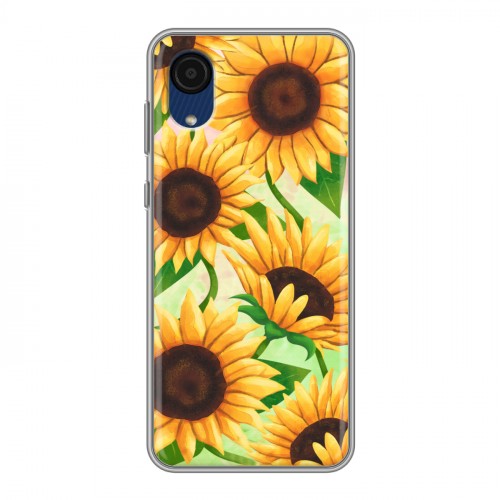 Дизайнерский пластиковый чехол для Samsung Galaxy A03 Core Романтик цветы