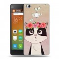 Дизайнерский силиконовый чехол для Xiaomi Mi4S Животные с цветами