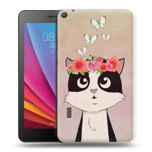 Дизайнерский силиконовый чехол для Huawei MediaPad T3 7 Животные с цветами