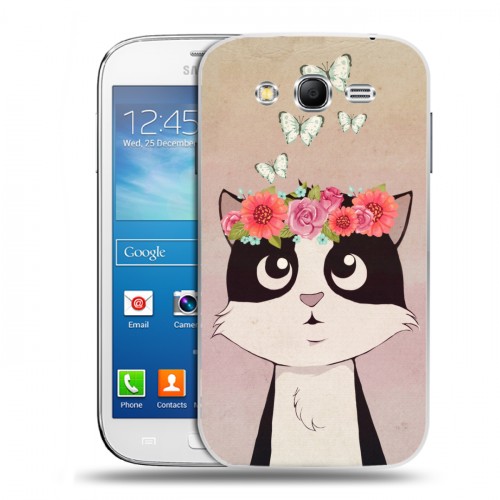 Дизайнерский пластиковый чехол для Samsung Galaxy Grand Neo Животные с цветами