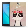 Дизайнерский силиконовый чехол для Samsung Galaxy Tab A 9.7 Животные с цветами