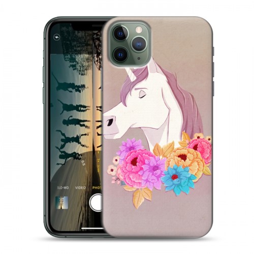 Дизайнерский пластиковый чехол для Iphone 11 Pro Max Животные с цветами