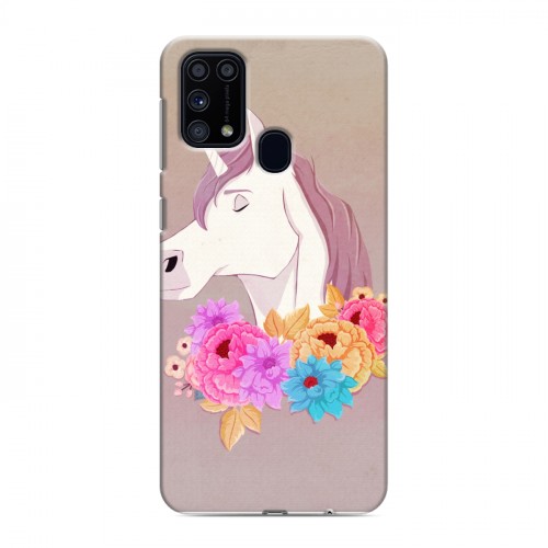 Дизайнерский силиконовый чехол для Samsung Galaxy M31 Животные с цветами