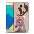 Дизайнерский силиконовый чехол для Samsung Galaxy A9 Животные с цветами