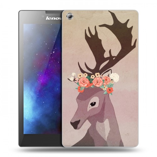 Дизайнерский силиконовый чехол для Lenovo Tab 3 8 Животные с цветами