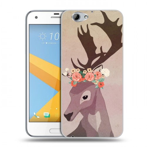 Дизайнерский пластиковый чехол для HTC One A9S Животные с цветами