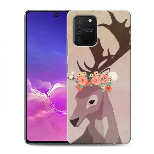 Дизайнерский пластиковый чехол для Samsung Galaxy S10 Lite Животные с цветами