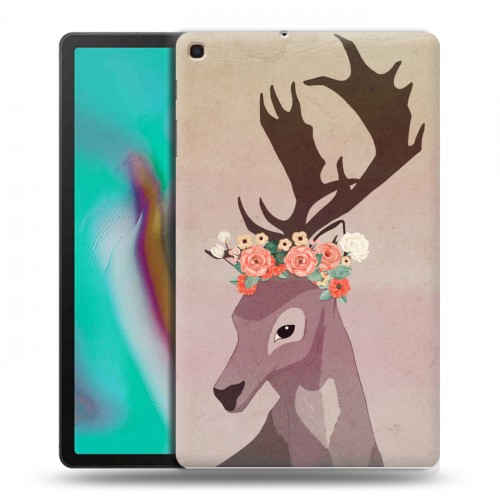 Дизайнерский силиконовый чехол для Samsung Galaxy Tab A 10.1 (2019) Животные с цветами