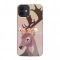 Дизайнерский силиконовый чехол для Iphone 12 Животные с цветами