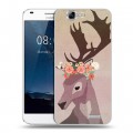 Дизайнерский силиконовый чехол для Huawei Ascend G7 Животные с цветами