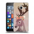 Дизайнерский пластиковый чехол для Microsoft Lumia 640 XL Животные с цветами