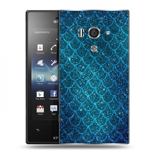 Дизайнерский пластиковый чехол для Sony Xperia acro S Чешуя