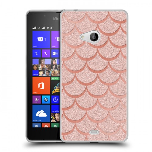 Дизайнерский пластиковый чехол для Microsoft Lumia 540 Чешуя