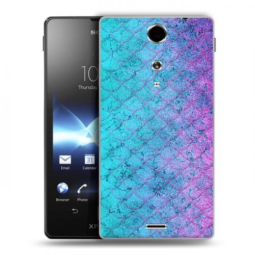 Дизайнерский пластиковый чехол для Sony Xperia TX Чешуя