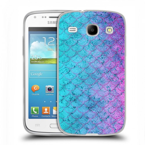 Дизайнерский пластиковый чехол для Samsung Galaxy Core Чешуя