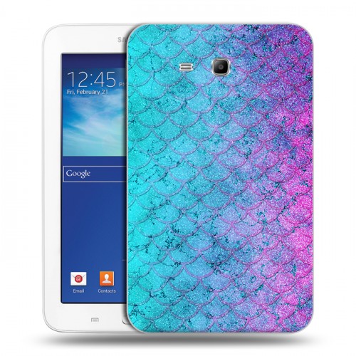 Дизайнерский силиконовый чехол для Samsung Galaxy Tab 3 Lite Чешуя
