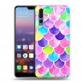 Дизайнерский силиконовый с усиленными углами чехол для Huawei P20 Pro Чешуя