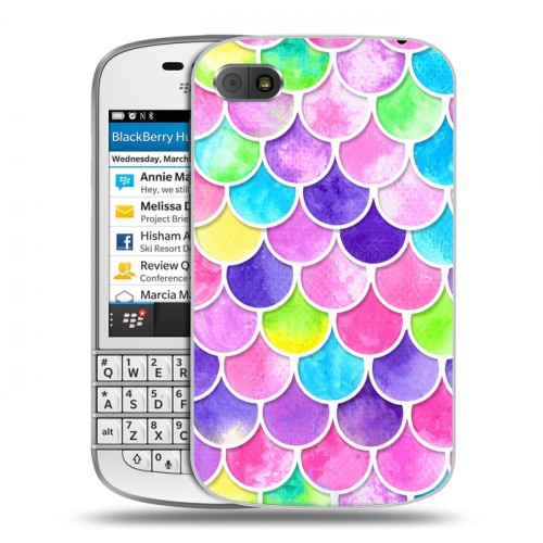 Дизайнерский пластиковый чехол для BlackBerry Q10 Чешуя
