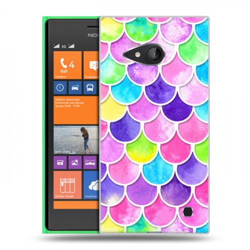 Дизайнерский пластиковый чехол для Nokia Lumia 730/735 Чешуя