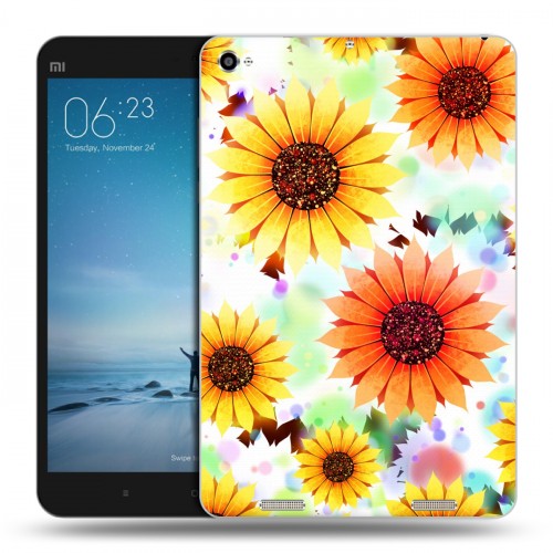 Дизайнерский силиконовый чехол для Xiaomi Mi Pad 2 Органические цветы