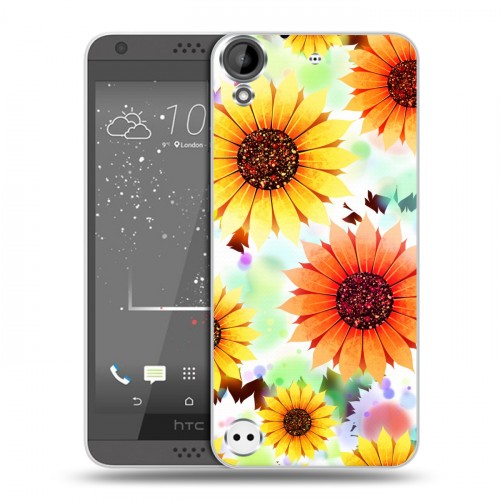 Дизайнерский пластиковый чехол для HTC Desire 530 Органические цветы