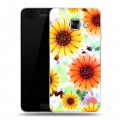 Дизайнерский пластиковый чехол для Samsung Galaxy C7 Органические цветы