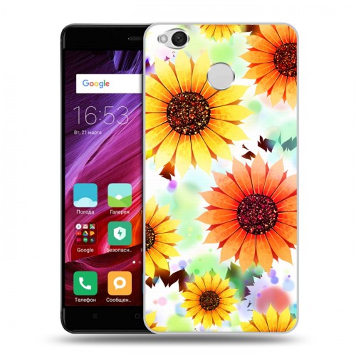 Дизайнерский силиконовый с усиленными углами чехол для Xiaomi RedMi 4X Органические цветы