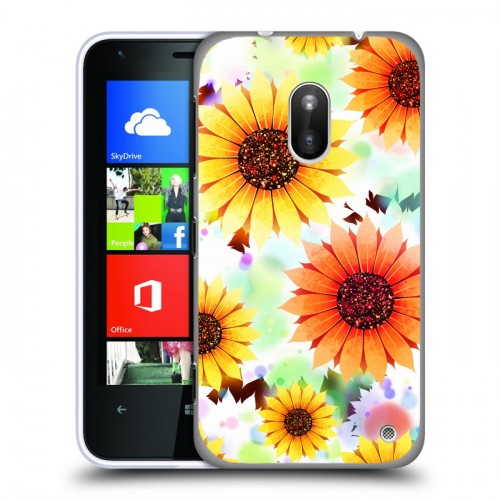 Дизайнерский пластиковый чехол для Nokia Lumia 620 Органические цветы