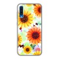 Дизайнерский силиконовый с усиленными углами чехол для Samsung Galaxy A50 Органические цветы