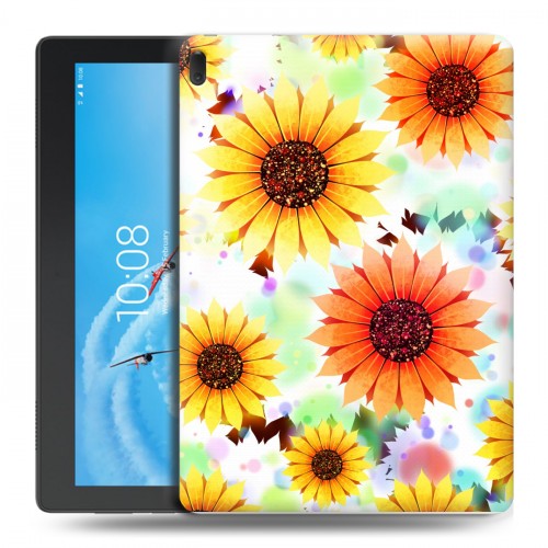 Дизайнерский силиконовый чехол для Lenovo Tab E10 Органические цветы