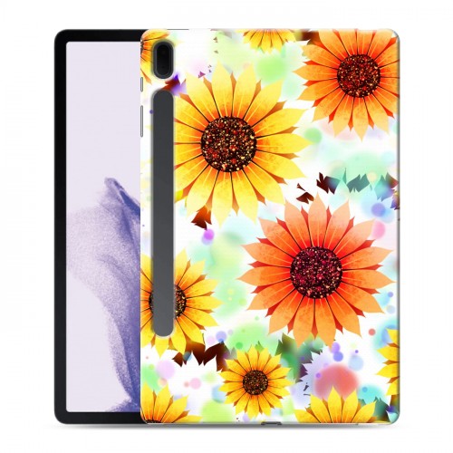 Дизайнерский пластиковый чехол для Samsung Galaxy Tab S7 FE Органические цветы