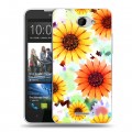 Дизайнерский пластиковый чехол для HTC Desire 516 Органические цветы