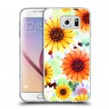 Дизайнерский пластиковый чехол для Samsung Galaxy S6 Органические цветы