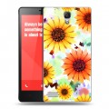 Дизайнерский силиконовый чехол для Xiaomi RedMi Note Органические цветы