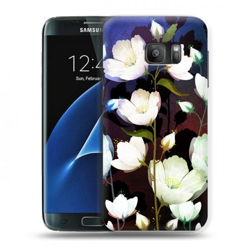 Дизайнерский силиконовый с усиленными углами чехол для Samsung Galaxy S7 Органические цветы