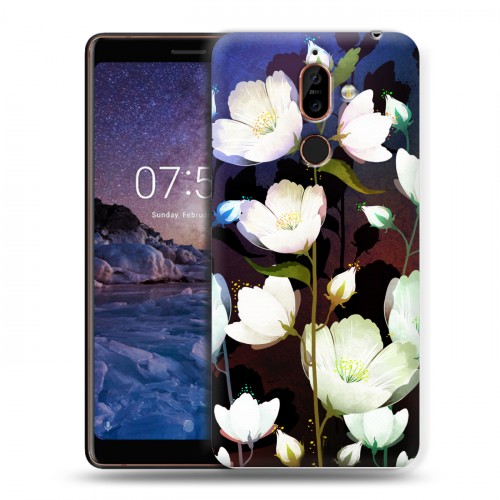 Дизайнерский пластиковый чехол для Nokia 7 Plus Органические цветы