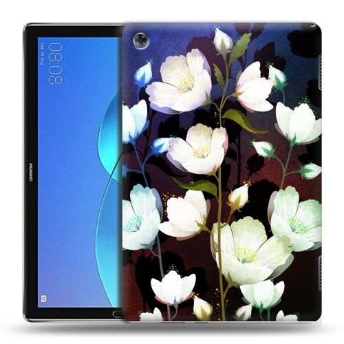 Дизайнерский силиконовый чехол для Huawei MediaPad M5 Lite Органические цветы