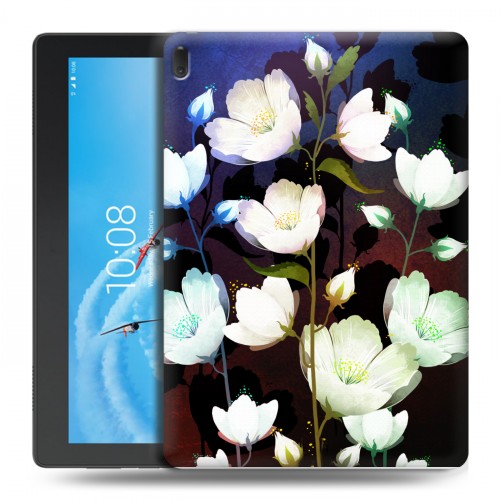Дизайнерский силиконовый чехол для Lenovo Tab E10 Органические цветы