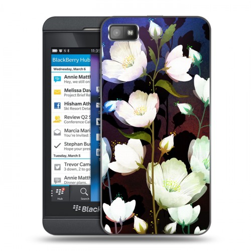 Дизайнерский пластиковый чехол для BlackBerry Z10 Органические цветы