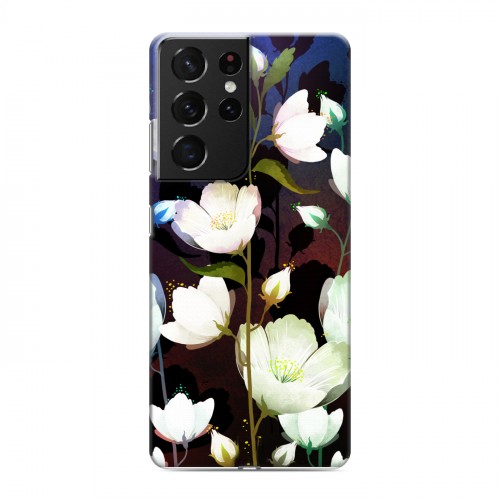 Дизайнерский пластиковый чехол для Samsung Galaxy S21 Ultra Органические цветы