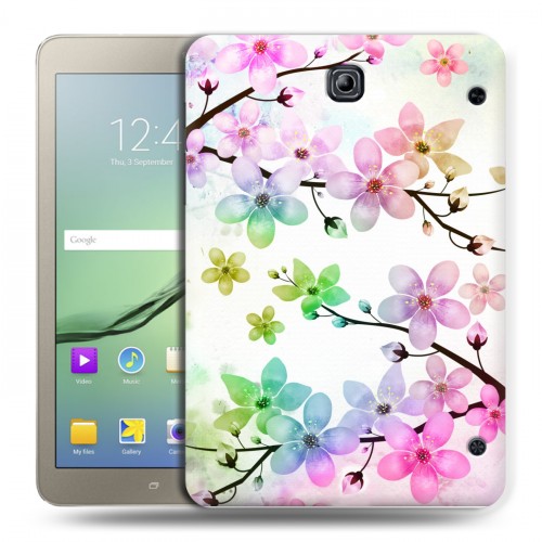 Дизайнерский силиконовый чехол для Samsung Galaxy Tab S2 8.0 Органические цветы