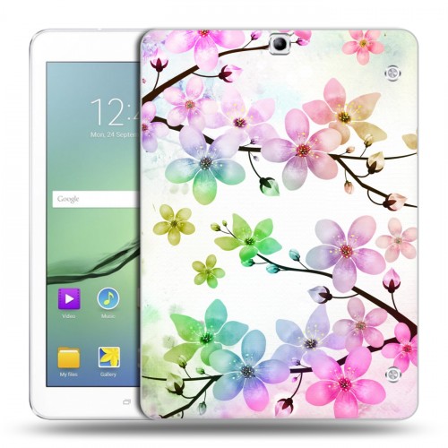 Дизайнерский силиконовый чехол для Samsung Galaxy Tab S2 9.7 Органические цветы