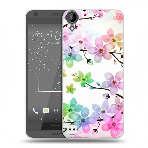 Дизайнерский пластиковый чехол для HTC Desire 530 Органические цветы