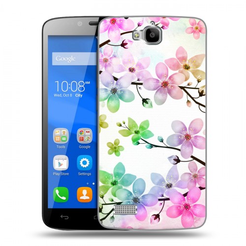 Дизайнерский пластиковый чехол для Huawei Honor 3C Lite Органические цветы