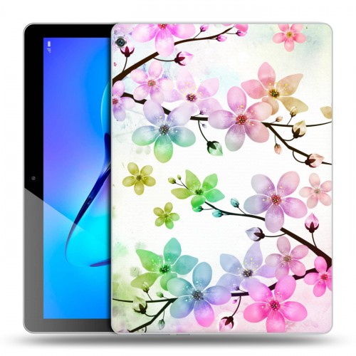Дизайнерский силиконовый чехол для Huawei MediaPad M3 Lite 10 Органические цветы