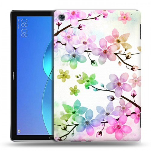 Дизайнерский силиконовый чехол для Huawei MediaPad M5 Lite Органические цветы