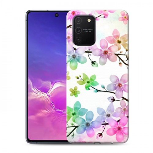 Дизайнерский силиконовый с усиленными углами чехол для Samsung Galaxy S10 Lite Органические цветы